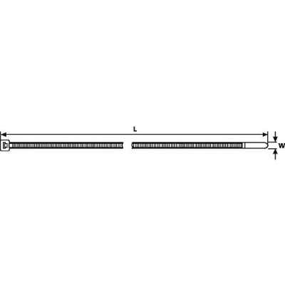 Afbeelding van HellermannTyton 111 01919 T18R PA66 NA C1 Kabelbinder 100 mm 2.50 Natuur Hittegestabiliseerd stuk(s)