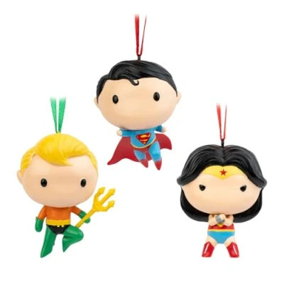 Afbeelding van Grupo Erik Kerst Decoratie DC Comics Set decoratieve kerstballen 3 stuks (Superman, Wonder Woman en Aquaman)