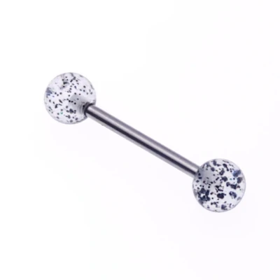 Afbeelding van Tong Piercing Glitter Zwart
