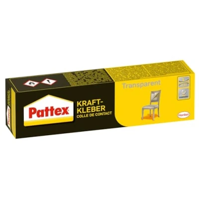 Afbeelding van Pattex Power Adhesive Transparant, 50 g superlijm met hoge sterkte voor universeel gebruik binnenshuis, zeer hittebestendig, kleeft snel