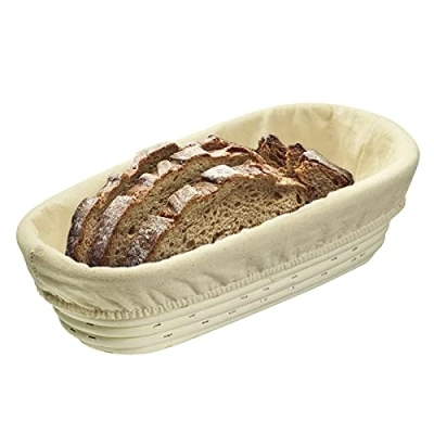 Afbeelding van Westmark Overtrek voor rijsmandje, ovale mandjes, 27,5 x 14 cm, katoen, beige, 3203226B