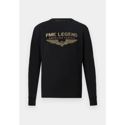 Afbeelding van PMELegend Crewneck soft terry with logo Zwart S