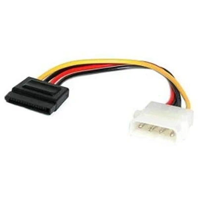 Afbeelding van StarTech.com 15cm 4 pins LP4 naar SATA kabel / Serial ATA stroomadapter S 15 bus LP stekker, recht