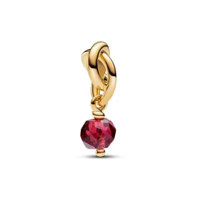 Afbeelding van Pandora 763462C07 July Geboortesteen Faceted True Red Eternity Bedel inStock horloge GoudkleurRood