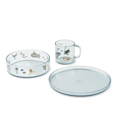 Afbeelding van Liewood Siva Printed Tritan Tableware Set