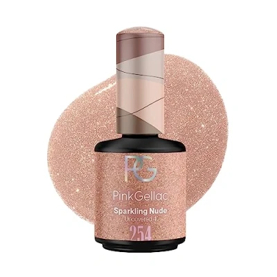 Afbeelding van Pink Gellac 254 Sparkling Nude gel nagellak 15 ml