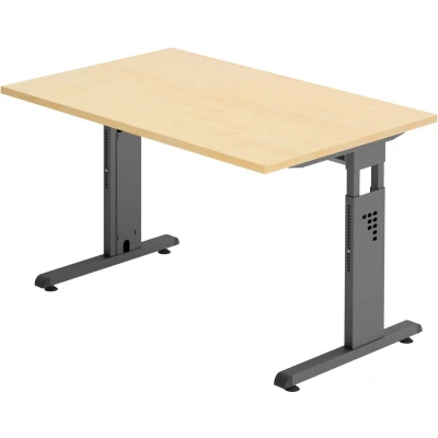 Afbeelding van MEGA 12 G Bureau 120x80 Tafelhoogte I In hoogte verstelbaar Esdoorn/Grafiet