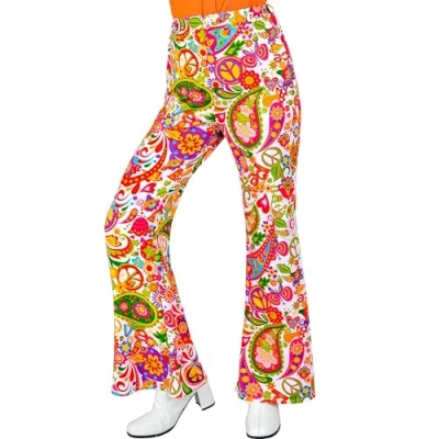 Afbeelding van Widmann Jaren 60 broek voor dames, hippie, reggae, Flower Power, Disco Fever, Schlagermove