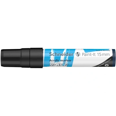 Afbeelding van Schneider acrylmarker Paint it 330 15mm zwart S 120301