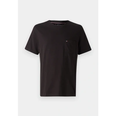 Afbeelding van Tommy Hilfiger Essential Solid Pocket TEE Tshirt basic, Heren, Maat: XS, Black