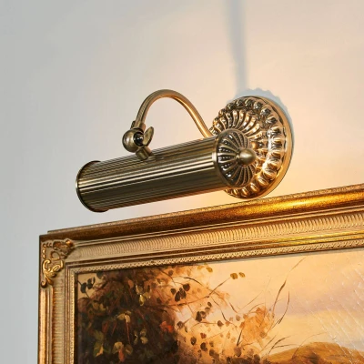 Afbeelding van Lindby Wandlamp 1licht metaal H: 14.5 cm E14 oud messing