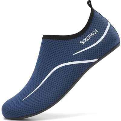 Afbeelding van Sixspace Waterschoenen, strandschoenen, zwemschoenen, surfschoenen, ademend en sneldrogend, uniseks, maat 34 47, 487, donkerblauw, 37 EU
