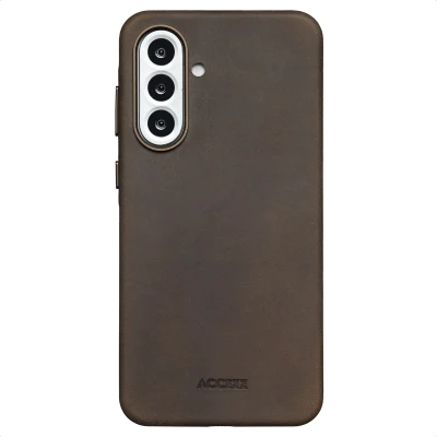 Afbeelding van Accezz Hoesje geschikt voor Samsung Galaxy A56 (5G) Vintage Leather MagSafe Backcover Rustic Brown