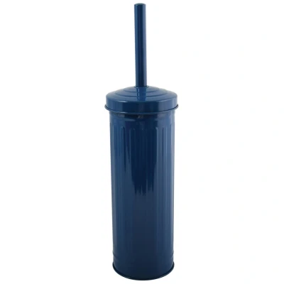 Afbeelding van MSV Industrial Toilet/wc borstel houder metaal marine blauw 38cm