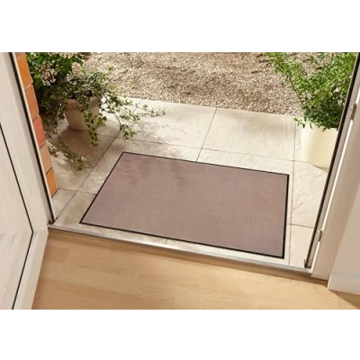 Afbeelding van Effen Deurmat Plain Wasbaar 30C Beige 80x120 Cm