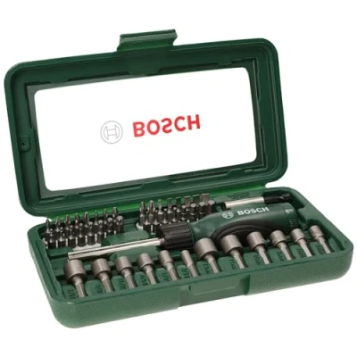 Afbeelding van Bosch 46 delige schroefbit en dopsleutelset (PH , PZ zeskant T TH S bit, accessoires boormachine schroevendraaier)