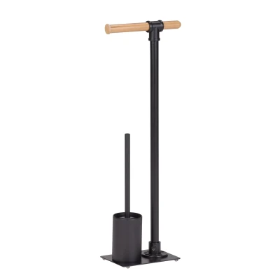 Afbeelding van Wenko Forli wc boy zwart/bamboe