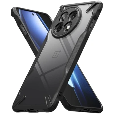 Afbeelding van Ringke Fusion X Hoesje Compatibel met OnePlus 13R Case PC+TPU Hoes Anti vergeling drop Schokbestendig Antislip US MIL Standard Certified Smartphone Cover (met riemgat) Black