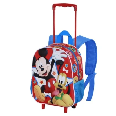 Afbeelding van Disney Mickey Mouse Star Small 3D rugzak met wielen, meerkleurig, 26 x 34 cm, inhoud 7 l, Veelkleurige Mouse, Eén maat, Kleine wielen
