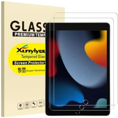 Afbeelding van [2 Pack] XunyLyee Screen Protector Compatibel met iPad 9e/8e/7e Generatie 10.2&quot;, Tempered Gehard Glas voor 10.2 Inch 2021/2020/2019