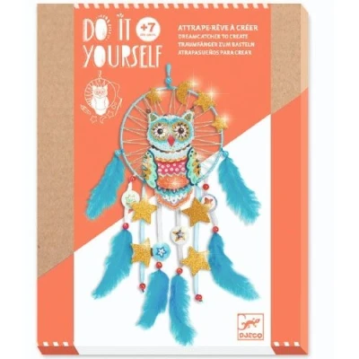 Afbeelding van Djeco knutselset diy dromenvanger gouden uil