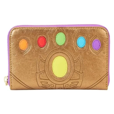 Afbeelding van Loungefly The Avengers Shine Thanos Gauntlet Dames portemonnee Goudkleurig