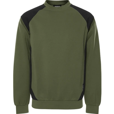 Afbeelding van Fristads Sweater 7148 GSM Legergroen/zwart maat XS
