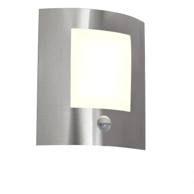 Afbeelding van QAZQA Moderne buitenwandlamp staal bewegingssensor IP44 Emmerald 1
