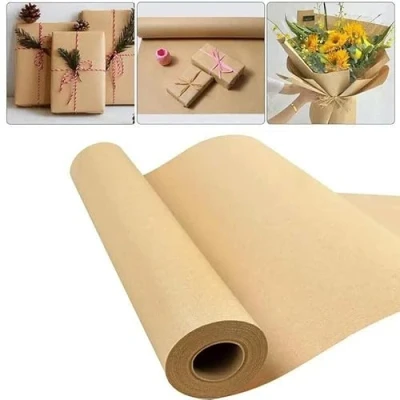 Afbeelding van Rol kraftpapier (60 cm x 30 m) 80 g/m²: veelzijdig inzetbaar voor geschenkverpakkingen, knutselwerk en decoraties.