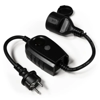 Afbeelding van MC Power tussenstekker, schemerschakelaar met timer, 1 9 uur, schemeringssensor voor buiten IP44, 230 V, outdoor stopcontact automatisch schakelen van licht lamp &#039;s nachts