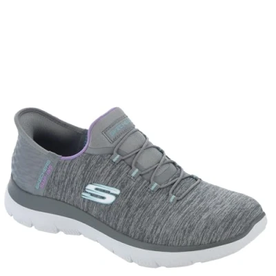 Afbeelding van Skechers Dames Handsfree Slip Ins Summits Dazzling Haze Sneaker, grijs mint, 38 EU breed, Breed