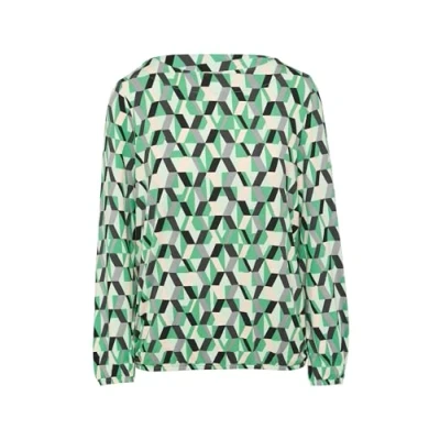 Afbeelding van s.Oliver MIT Allover Longsleeve, Dames, Maat: 46, Hellgrün
