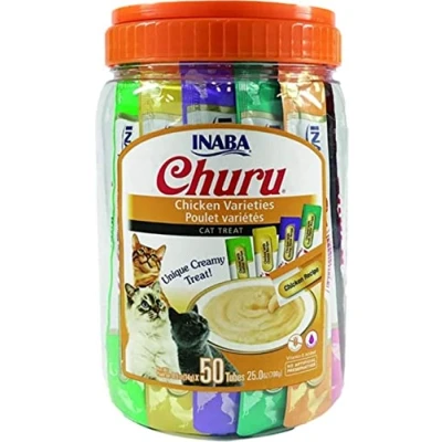 Afbeelding van Inaba Churu kat Puree multipack Kip 50 stuks
