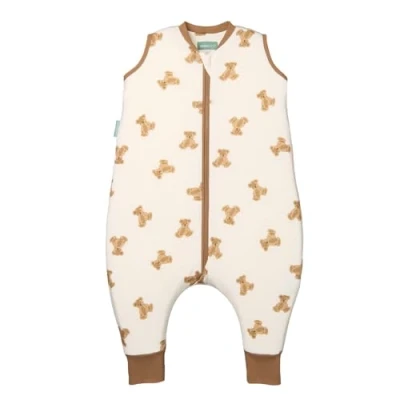 Afbeelding van molis&amp;co. slaapzak met voeten, voor lente en herfst, 1 TOG waarde kinderen, licht gewatteerd, 100% katoen, Oeko Tex 100, Teddy (4 jaar)