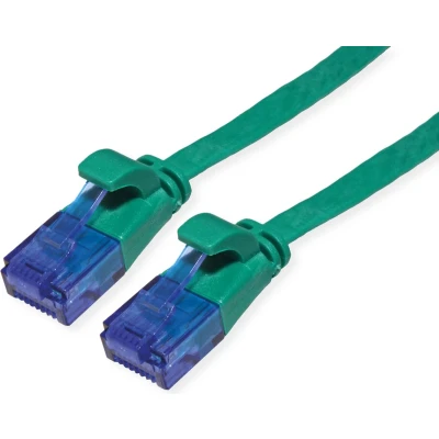 Afbeelding van VALUE UTP patchkabel, Cat.6A (Class EA), extra plat, groen, 0,5 m