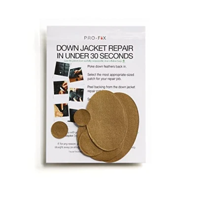 Afbeelding van DJR Pro Fix reparatiepleisters voor donsjassen: eenvoudig te gebruiken, voorgesneden, zelfklevende, waterdichte stof, scheurbestendige nylon stofpatches kleding, donsjack patches