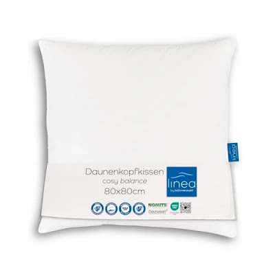 Afbeelding van Böhmerwald Comfort hoofdkussen, 70% veren / 30% dons, vulgewicht: 1.000 g, steuncomfort: normaal, 80 x cm