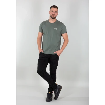 Afbeelding van Alpha Industries Small LOGO Tshirt basic, Heren, Maat: Small, Vintage green