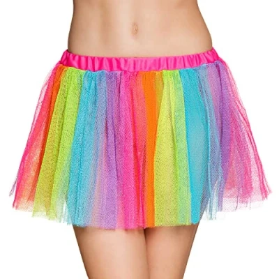 Afbeelding van Boland Tutu Regenboog Volwassenen Fee 80&#039;s &amp; 90&#039;s Disco Prinses