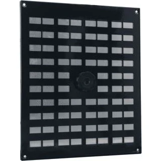 Afbeelding van Schuifrooster met draaiknop 300 x 250 mm aluminium zwart gecoat