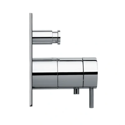Afbeelding van Waterevolution Flow inbouw douchethermostaat met 2 uitgangen chroom T132TBB01 TEC box