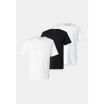 Afbeelding van Jack &amp; Jones Jjenoa TEE 3 PACK Tshirt basic, Heren, Maat: Medium, White/black