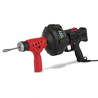 Afbeelding van EBERTH Pijpenreiniger, buisreinigingsmachine, buisreinigingsapparaat, elektrisch, 300 W, 7,6 m spiraal, voor en achteruit, 560 omw/min, 11 mm spiraaldiameter, 2 5 cm buisdiameter