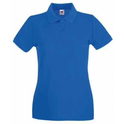 Afbeelding van Fruit Of The Loom Dames Fit Premium Poloshirt Met Korte Mouwen (Royaal Blauw) Maat M