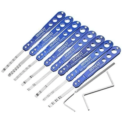 Afbeelding van TPM Go 8 stks Safe Lock Quick Opening Tool met 2 Spanning Tools, Golvende Enkele Pick Haak voor Strongbox