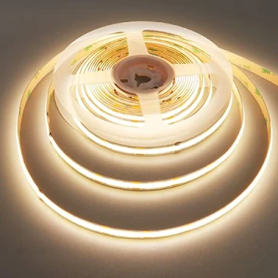Afbeelding van TOPAI COB ledstrip, 12 V, 5 m, natuurwit, zeer helder CRI&gt;90, zelfklevend, 480 leds/m, flexibel op maat te snijden voor binnen, thuis, keuken, decoratie