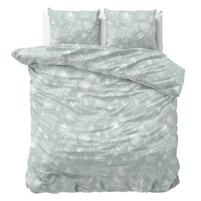 Afbeelding van Dekbedovertrek Lits Jumeaux 240x200 Sleeptime Microvezel Groen Inclusief Kussenslopen 2 Persoons