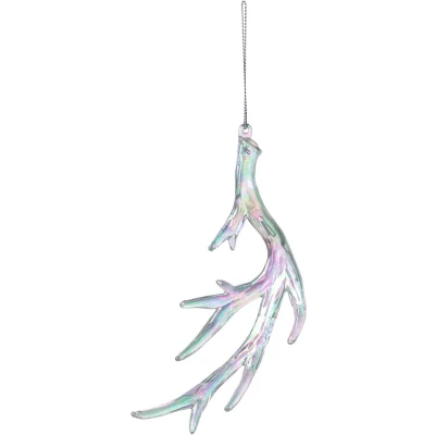 Afbeelding van Clayre &amp; Eef Kersthanger Gewei 18 cm Zilverkleurig Kunststof Kerstboomversiering