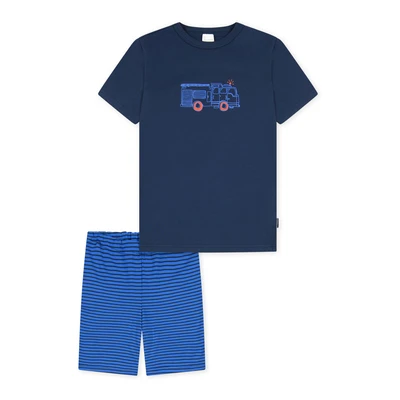 Afbeelding van Schiesser World SET Pyjama voor kinderen, Maat: 92, Nachtblau