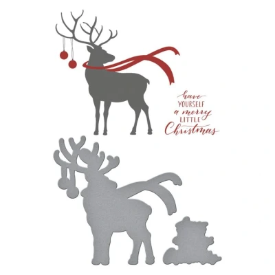 Afbeelding van Spellbinders Dashing Reindeer Registration Press Plate &amp; Die Set (BPR 013)